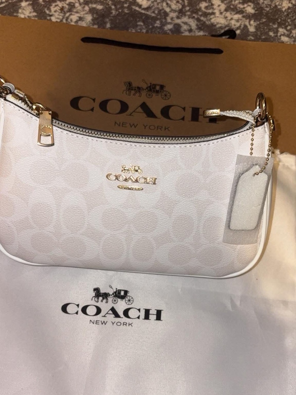 White Coach Teri Bag